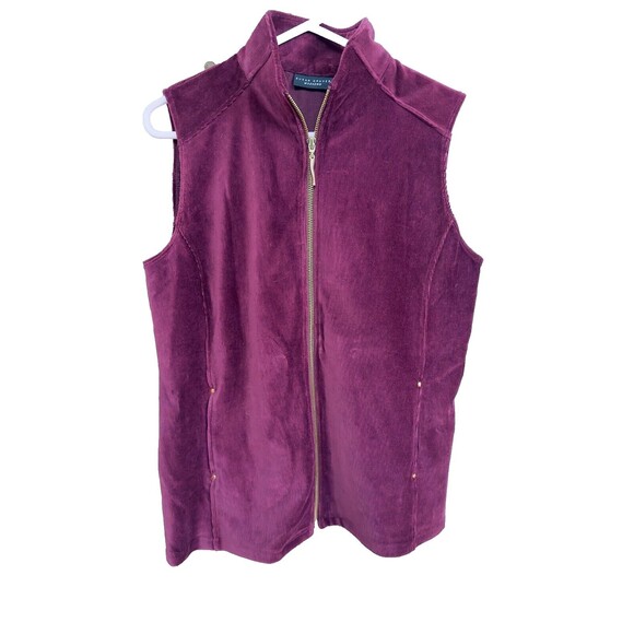 Susan Graver Women's Violet Purple Weekend Corduroy Zip Vest, Size Small - Picture 1 of 4